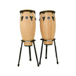 Latin Percussion LPA646B-AW 10&11inch Aspire Wood Conga Set w/Basket Stand, Natural