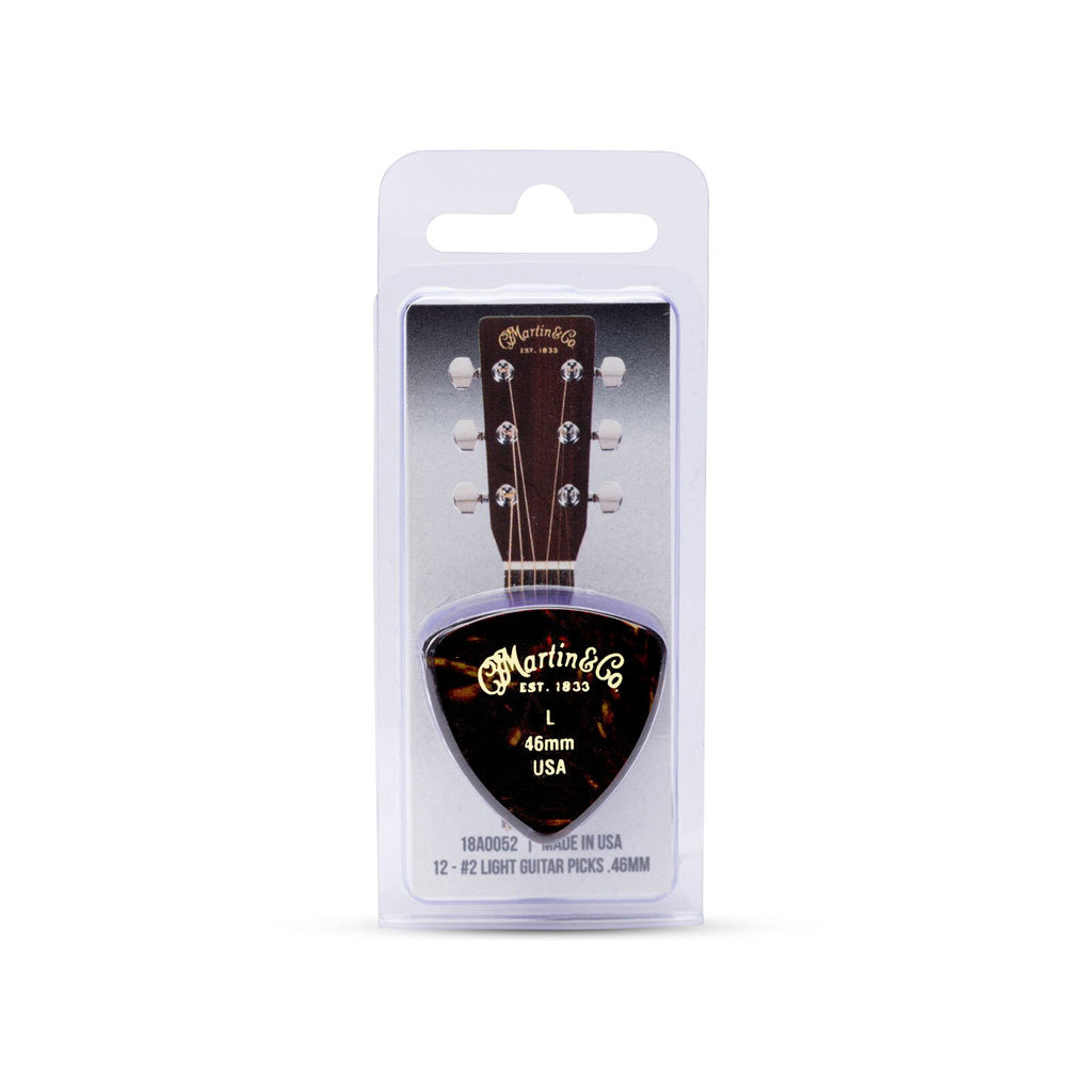 Martin 18A0052 Faux Tortoise 346 Light Guitar Picks, .46mm, 12-Pack