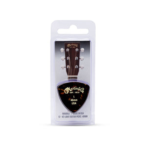 Martin 18A0052 Faux Tortoise 346 Light Guitar Picks, .46mm, 12-Pack