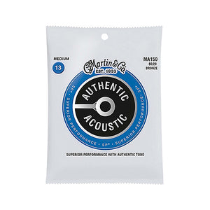 Martin MA150 Authentic Acoustic SP 80/20 Bronze Acoustic Guitar Strings, Medium, 13-56