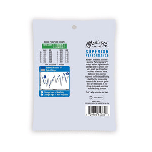 Martin MA500 Authentic Acoustic SP Phosphor Bronze Acoustic Guitar Strings, Extra Light 12-String, 10-47