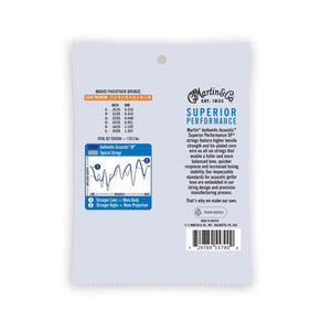 Martin 41Y18MA545 Authentic SP Phosphor Bronze Acoustic Guitar Strings, Light/Medium