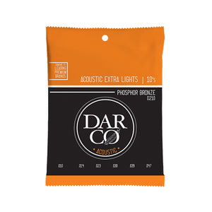 Martin Darco 80/20 Acoustic Guitar Strings, Extra Light, Pack of 6