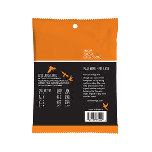 Martin Darco 80/20 Acoustic Guitar Strings, Extra Light, Pack of 6