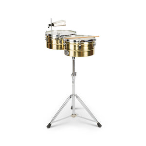 Natal NT1213TBRA Brass Timbales 12inch and 13inch w/Stand