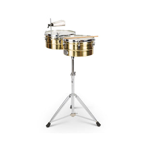 Natal NT1314TBRA Brass Timbales 13inch and 14inch w/Stand