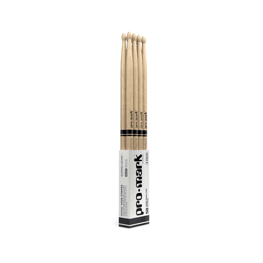 Promark PW5BW-4P Shira Kashi Oak 5B Drumsticks, Wood Tip (4pairs)