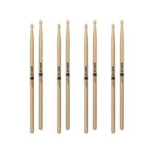 Promark TX5BW-4P Hickory 5B Drumsticks, Wood Tip (4pairs)