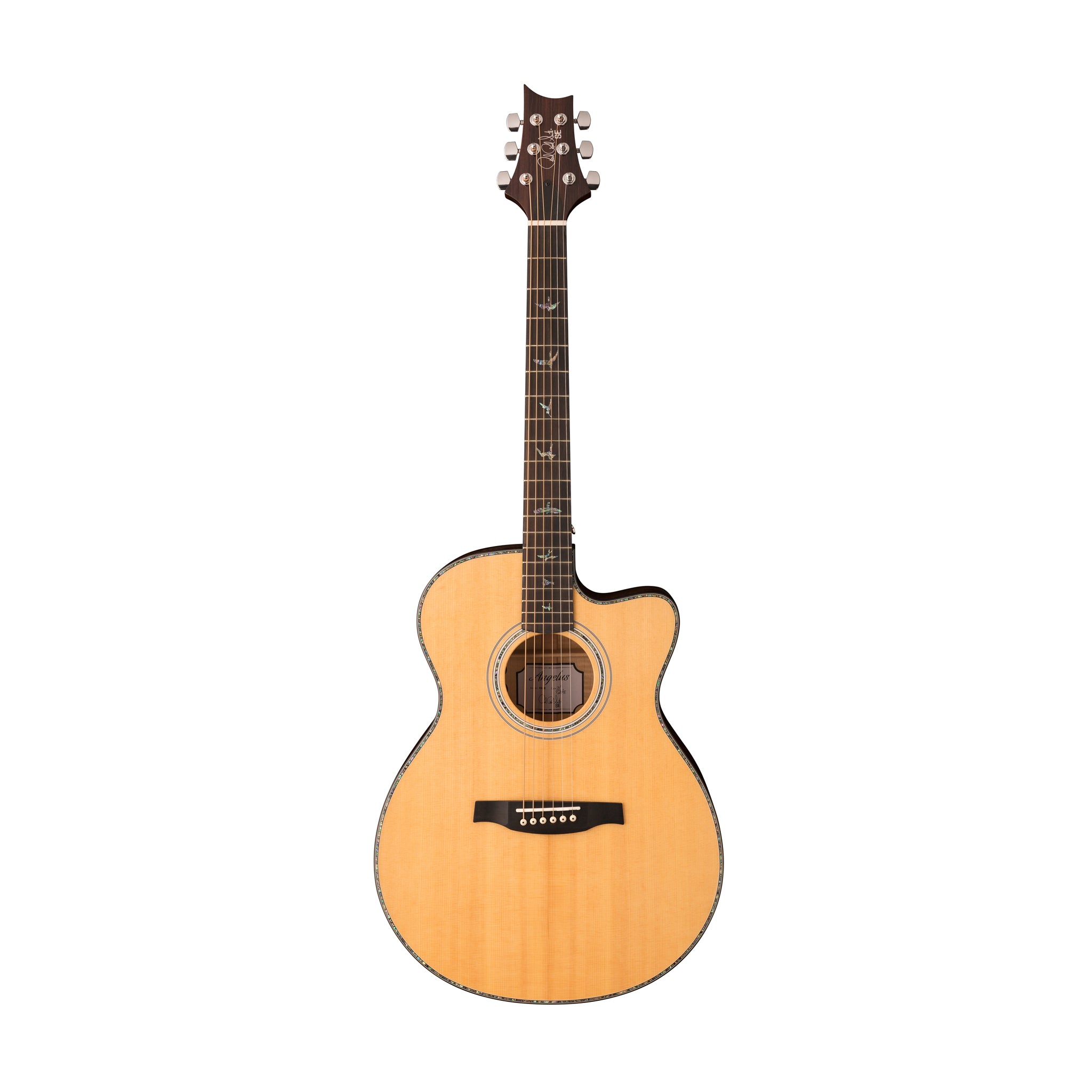 PRS SE Angelus A55E Acoustic Guitar w/Case, Black Gold