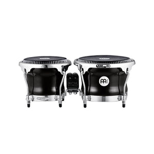 MEINL Percussion FFBR400BK Fibercraft Series Fiberglass Bongo, Black, REMO Calfskin Skydeep Heads