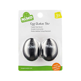 NINO Percussion NINO540BK-2 Plastic Egg Shaker, Pair, Black