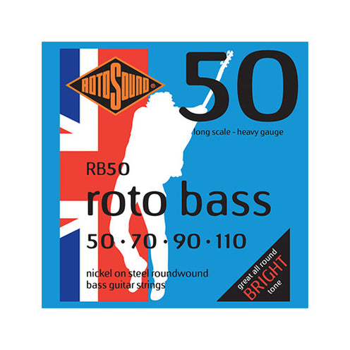Rotosound RB50 Roto Bass Nickel Bass Guitar Strings Set, 50-110