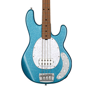 Sterling by Music Man Ray34 4-String Bass Guitar, Blue Sparkle