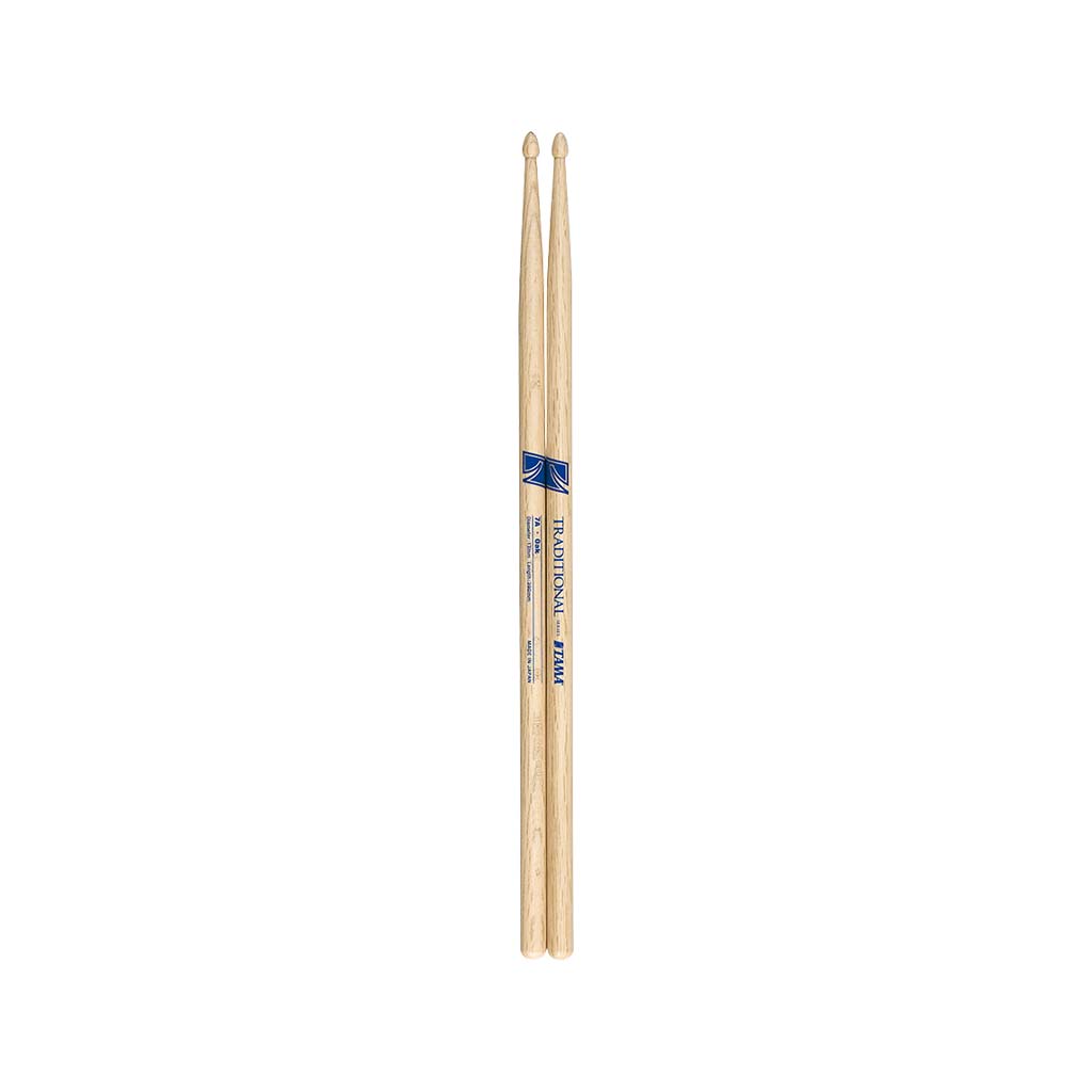 TAMA 7ABK72 Traditional Series 7A Oak Stick, Matte Black, Limited Edition