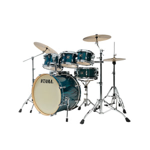 TAMA CL72RSP-GHP Superstar Classic Maple 7-Piece Drum Shell Kit, Gloss Sapphire Lacebark Pine
