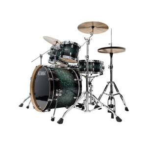 TAMA MBS40RS-MSL Starclassic Performer Limited 4-Pc Drum Shell Kit, Molten Steel Blue Burst