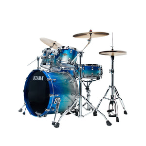 TAMA WBS42S-MBI Starclassic Walnut/Birch 4-Piece Drum Shell Kit, Molten Blue Ice Fade